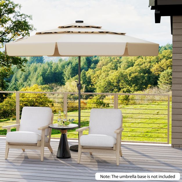 San Marco 3M Patio Umbrella with 3-Tier Vented Top & 8 Ribs