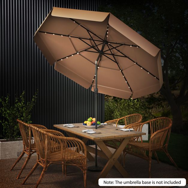 San Marco 3M Patio Umbrella with 3-Tier Vented Top & 8 Ribs