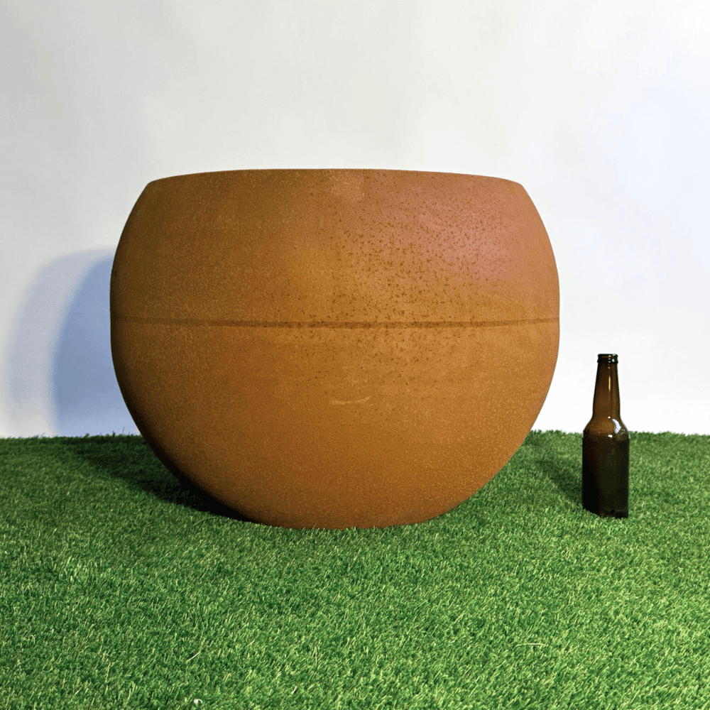Earthsphere Corten Urn/Pot — Pre-Rusted Weathering Steel