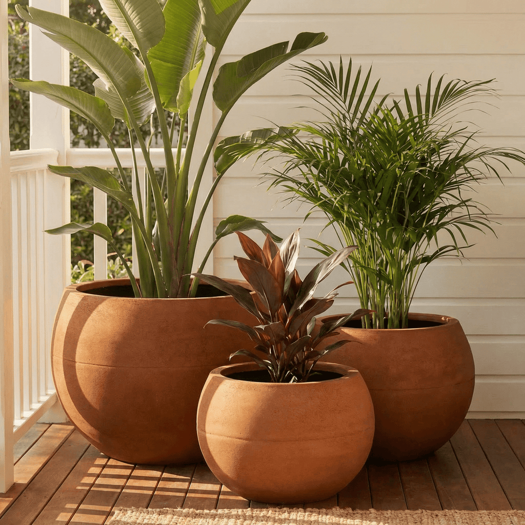 Earthsphere Corten Urn/Pot — Pre-Rusted Weathering Steel