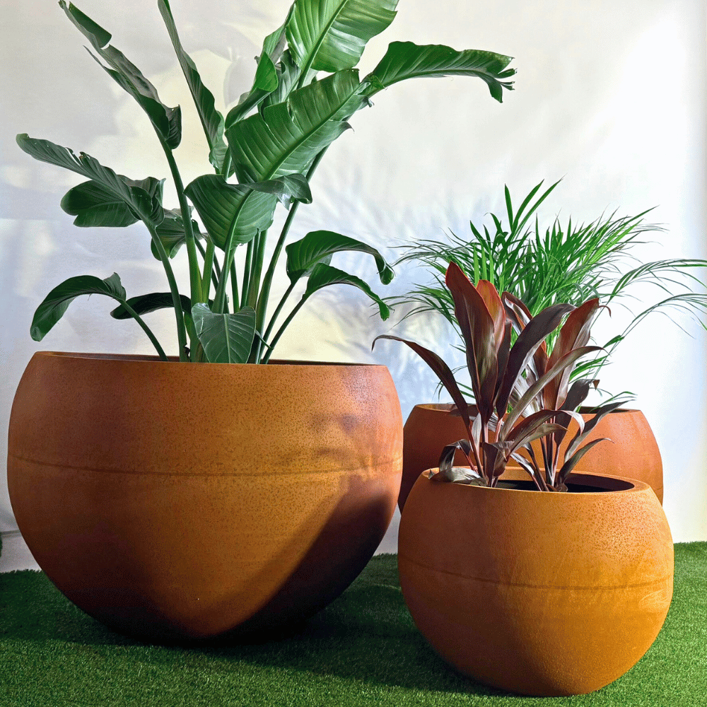 Earthsphere Corten Urn/Pot — Pre-Rusted Weathering Steel