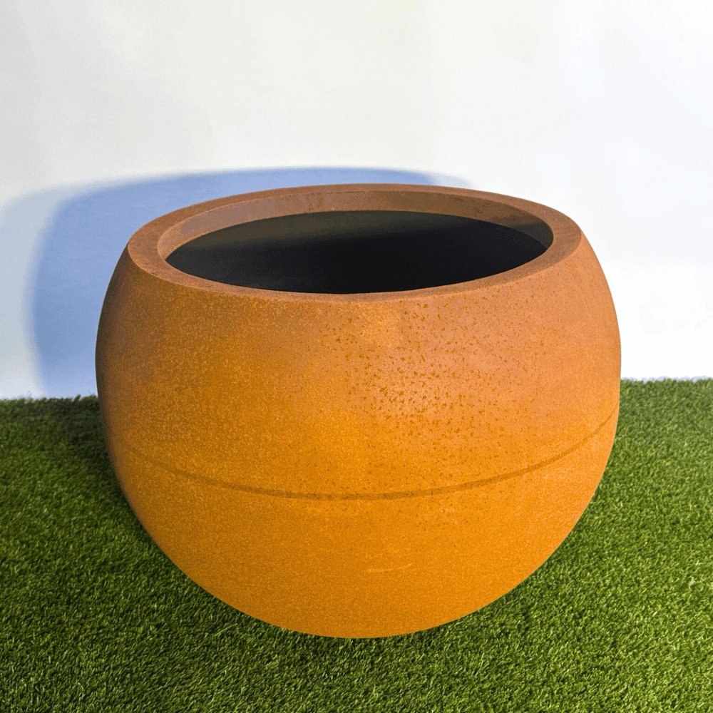Earthsphere Corten Urn/Pot — Pre-Rusted Weathering Steel