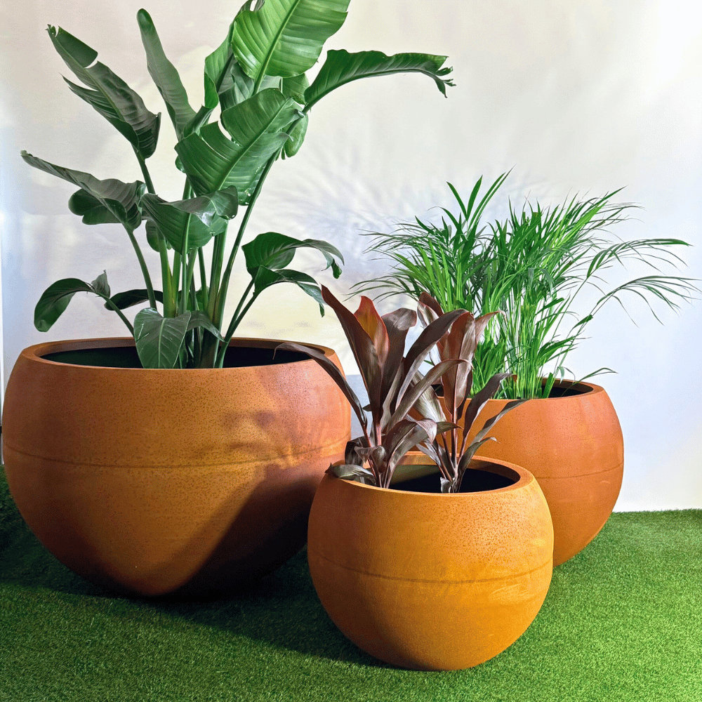 Earthsphere Corten Urn/Pot — Pre-Rusted Weathering Steel