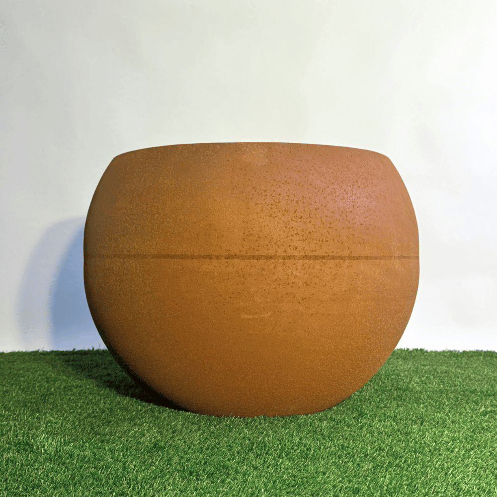 Earthsphere Corten Urn/Pot — Pre-Rusted Weathering Steel