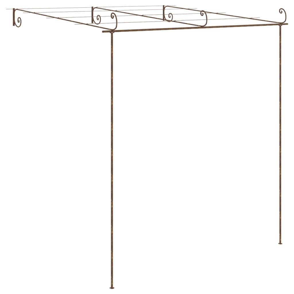 Ravi Garden Pergola Antique Brown 3x3x2.5 m Iron. 3 Sizes