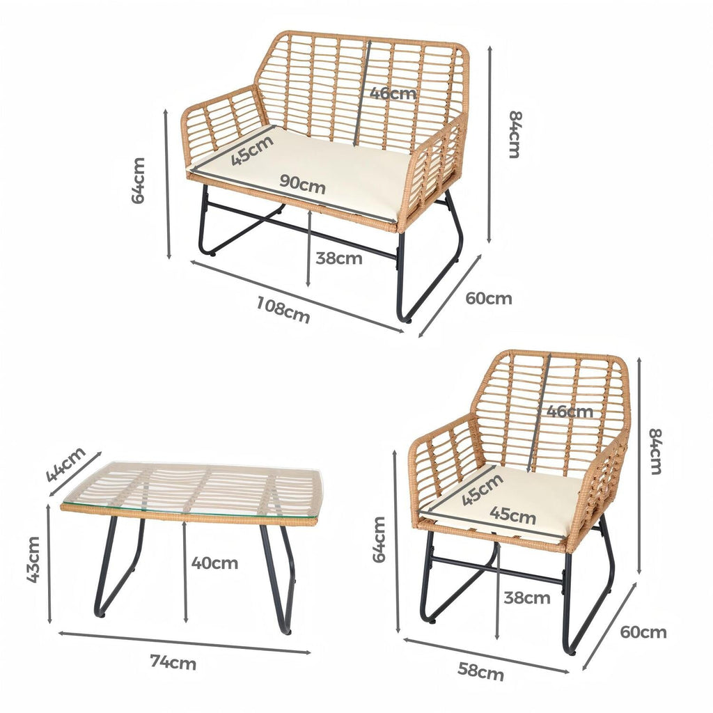 Olympia 4 Seater Outdoor Lounge Set