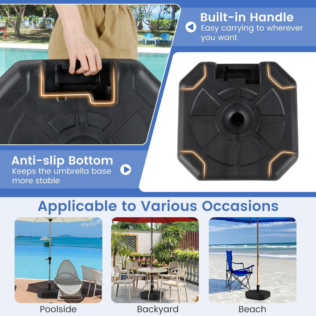 Round & Square Resin Umbrella Bases w/Lockable Wheels