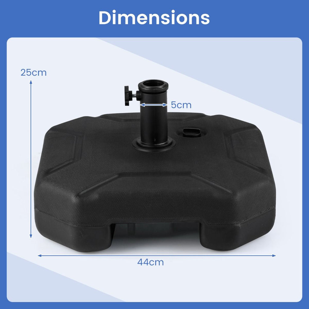 Round & Square Resin Umbrella Bases w/Lockable Wheels