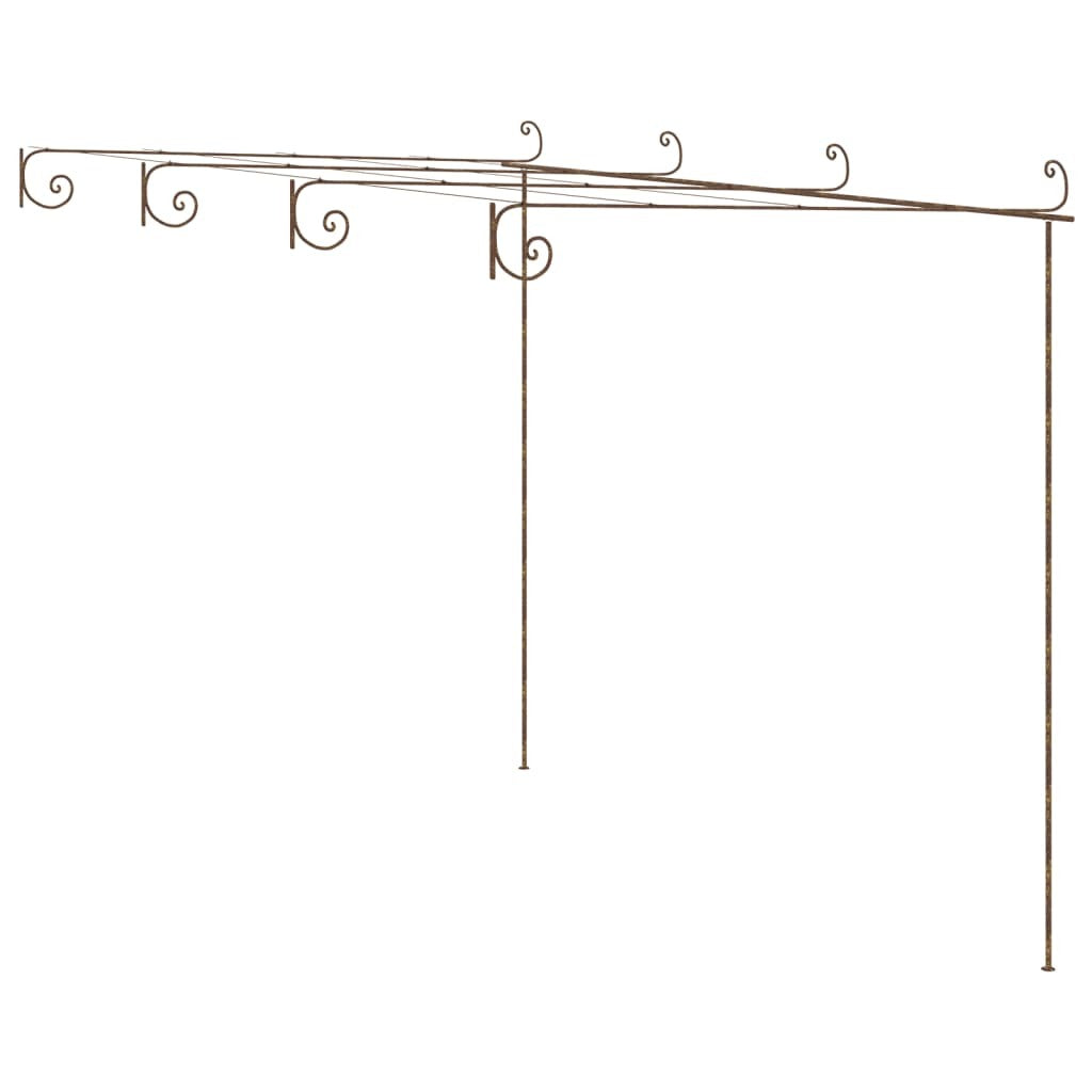 Ravi Garden Pergola Antique Brown 3x3x2.5 m Iron. 3 Sizes