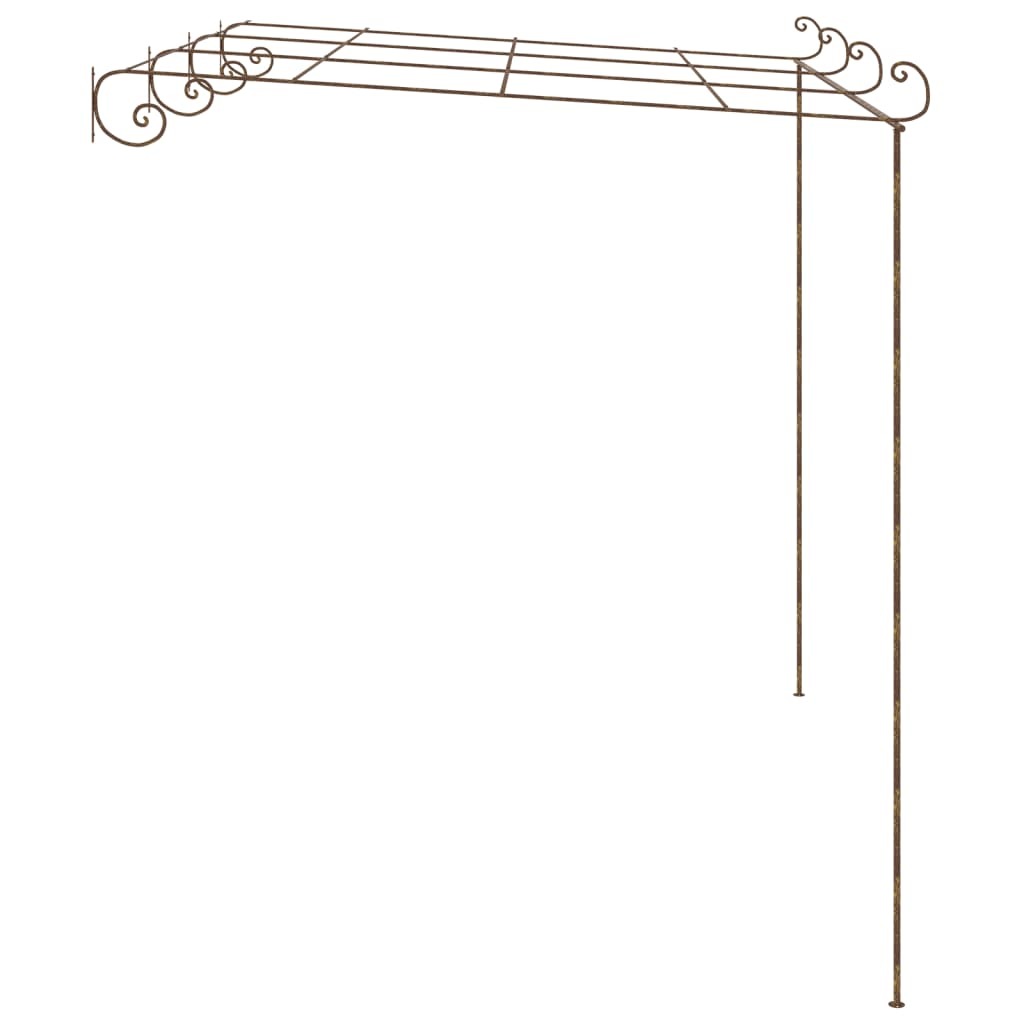 Ravi Garden Pergola Antique Brown 3x3x2.5 m Iron. 3 Sizes