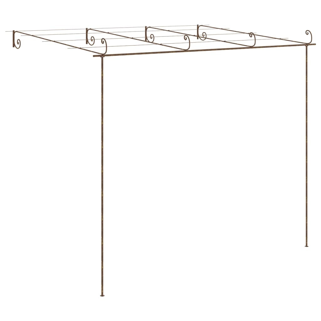 Ravi Garden Pergola Antique Brown 3x3x2.5 m Iron. 3 Sizes