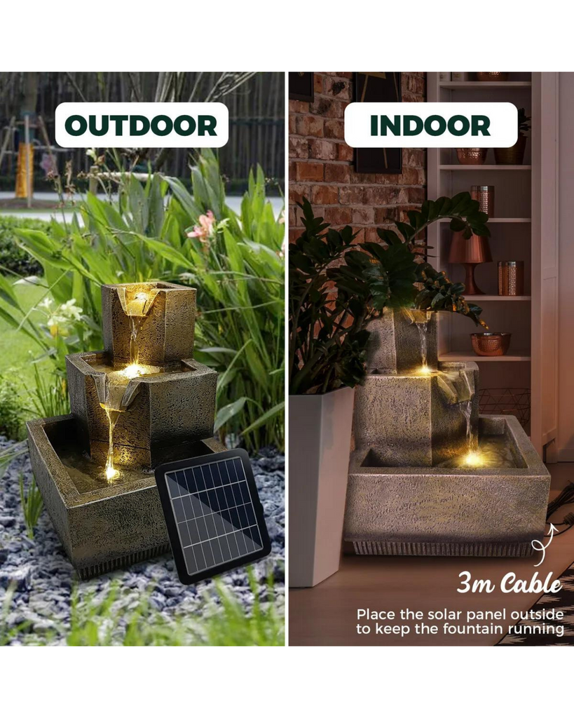 Orion Solar 3 Tier Fountain/Birdbath