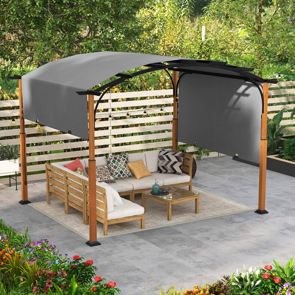 Criolla Metal Pergola with Retractable Canopy 3m x 3.6m
