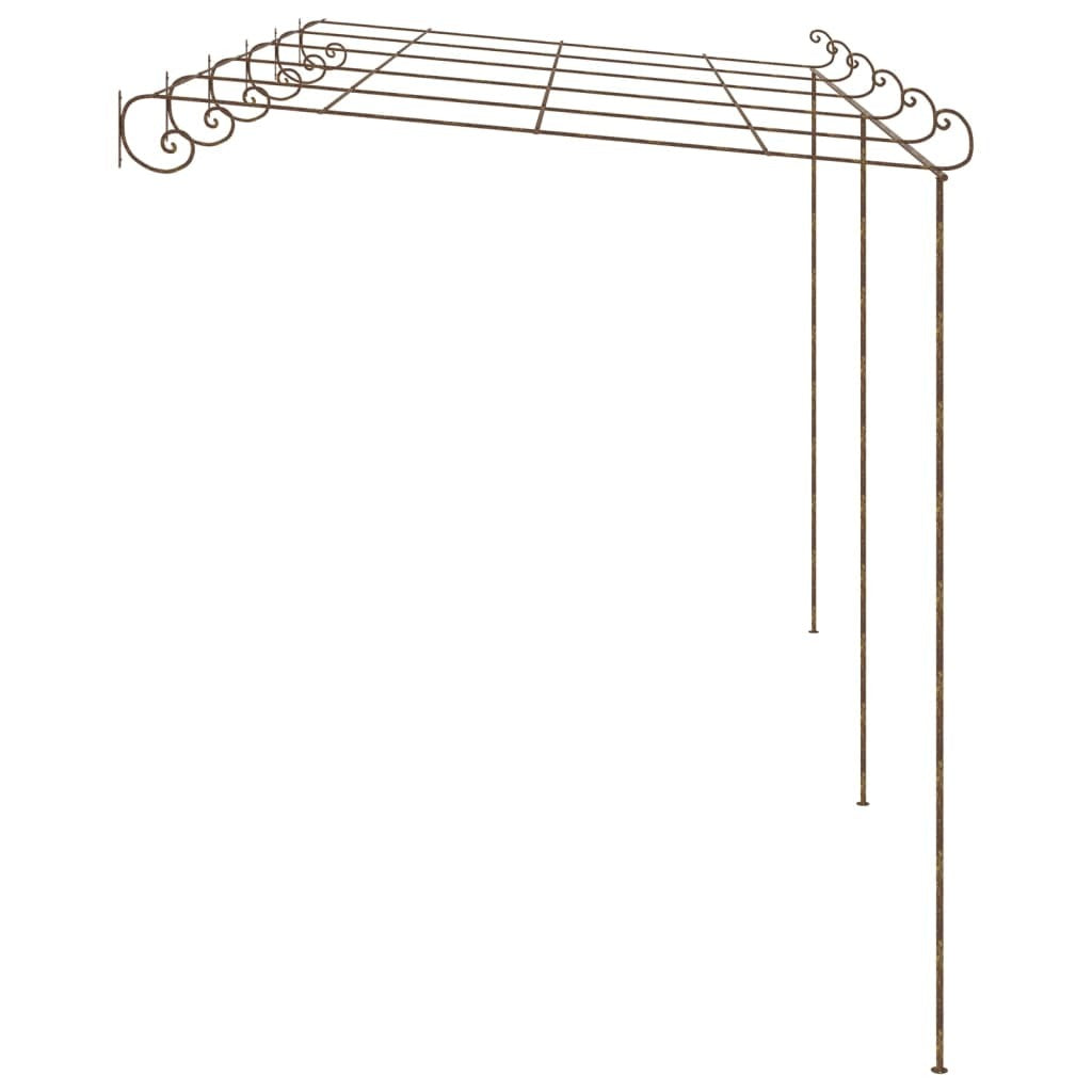 Ravi Garden Pergola Antique Brown 3x3x2.5 m Iron. 3 Sizes