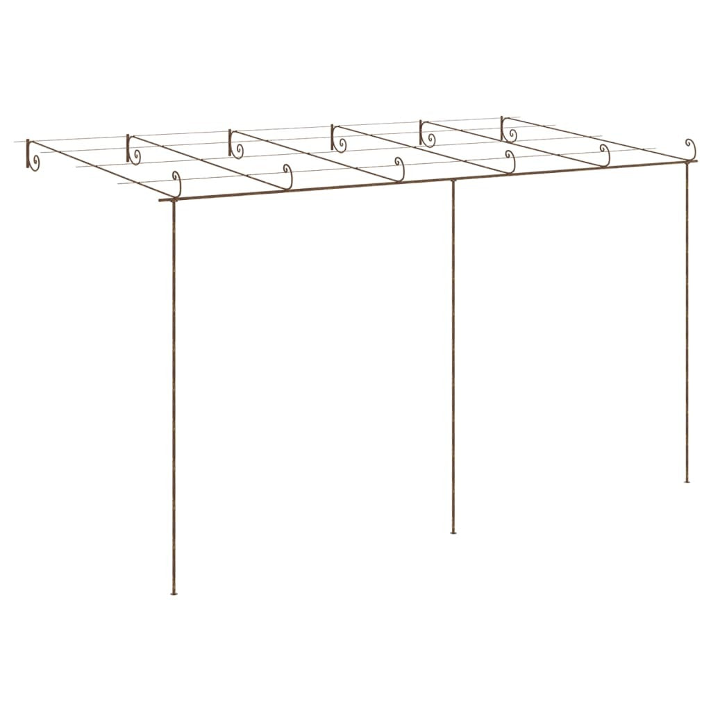 Ravi Garden Pergola Antique Brown 3x3x2.5 m Iron. 3 Sizes