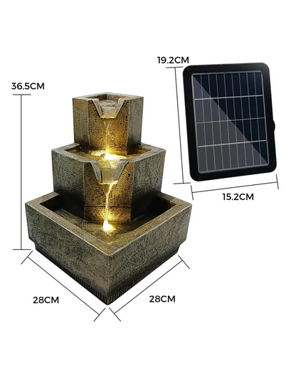 Orion Solar 3 Tier Fountain/Birdbath