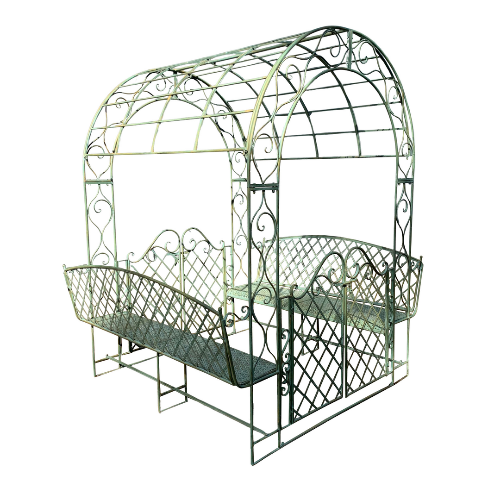 Circe Gazebo with Gates and Bench Seats