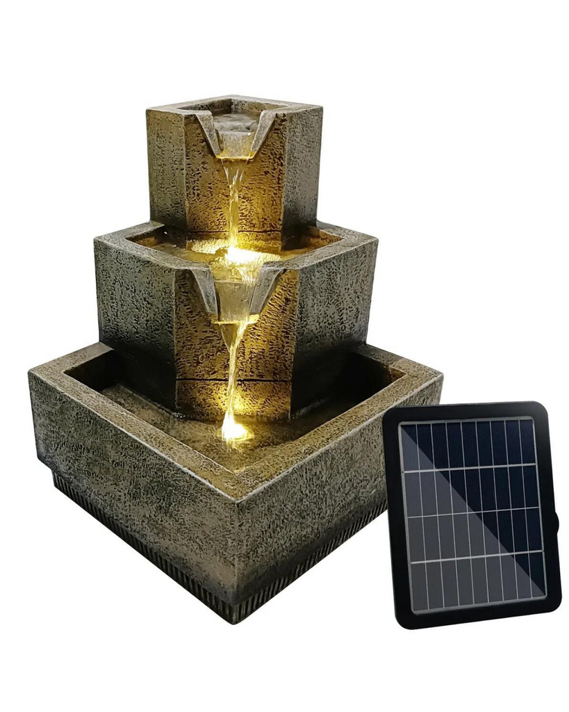 Orion Solar 3 Tier Fountain/Birdbath
