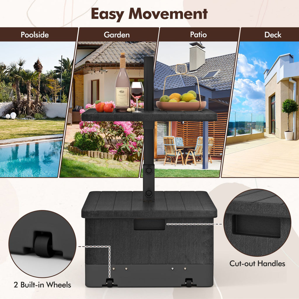 PatioJoy Fillable Umbrella Base w/Tray & Weighted Bag