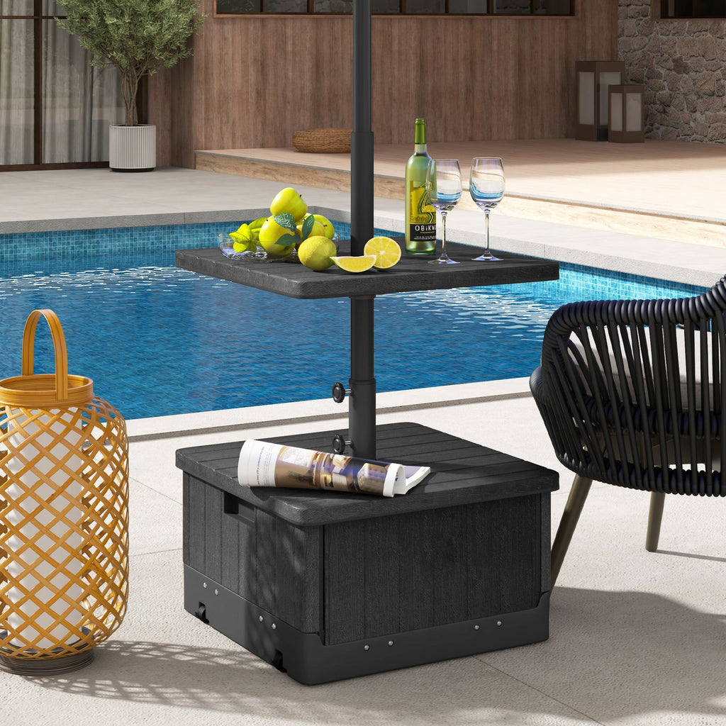 PatioJoy Fillable Umbrella Base w/Tray & Weighted Bag