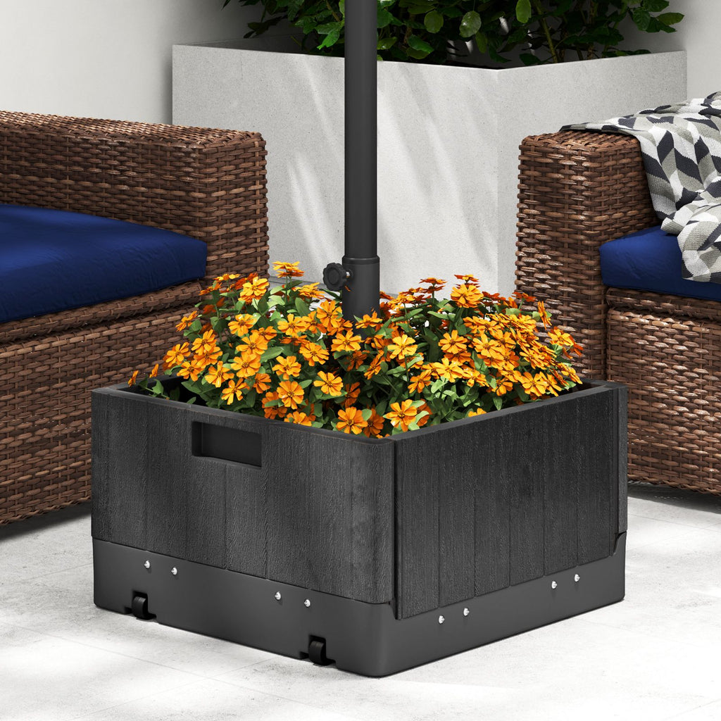 PatioJoy Fillable Umbrella Base w/Tray & Weighted Bag