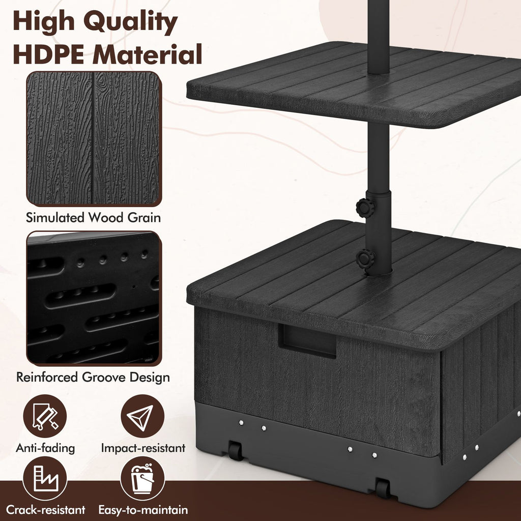 PatioJoy Fillable Umbrella Base w/Tray & Weighted Bag