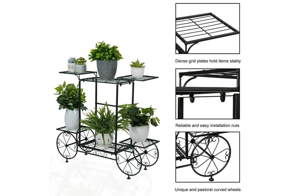 Isolde 6 Tier Garden Cart Stand & Flower Pot Plant Holder