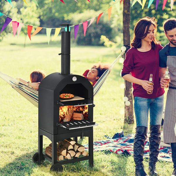 Freya 3-in-1 Wood Gured Portable Pizza Oven/Grill/Smooker