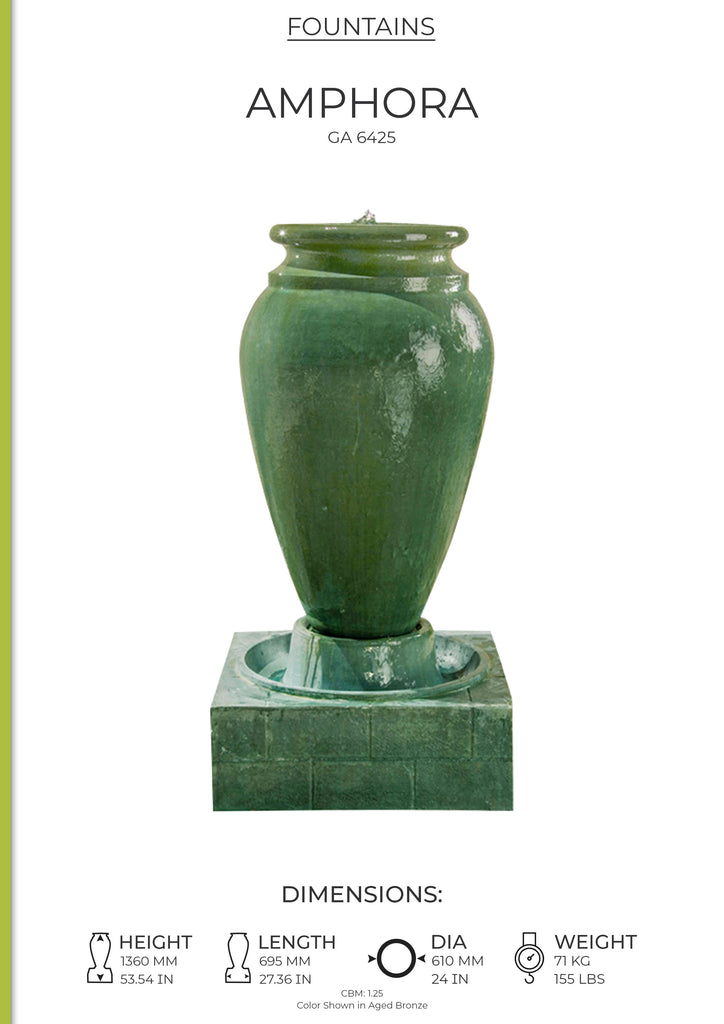 Santa Clara Tall 1.2M Amphora-Syle Fountain