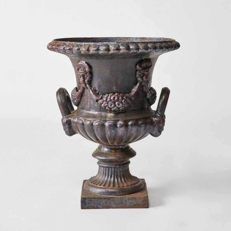 Ferrara Cast Iron Garden Urn. Colours. HOLD