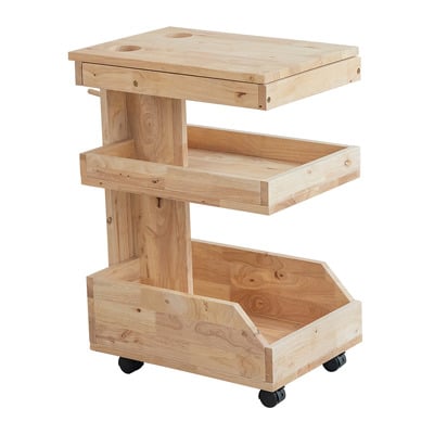 Aiko Rubberwood Trolley