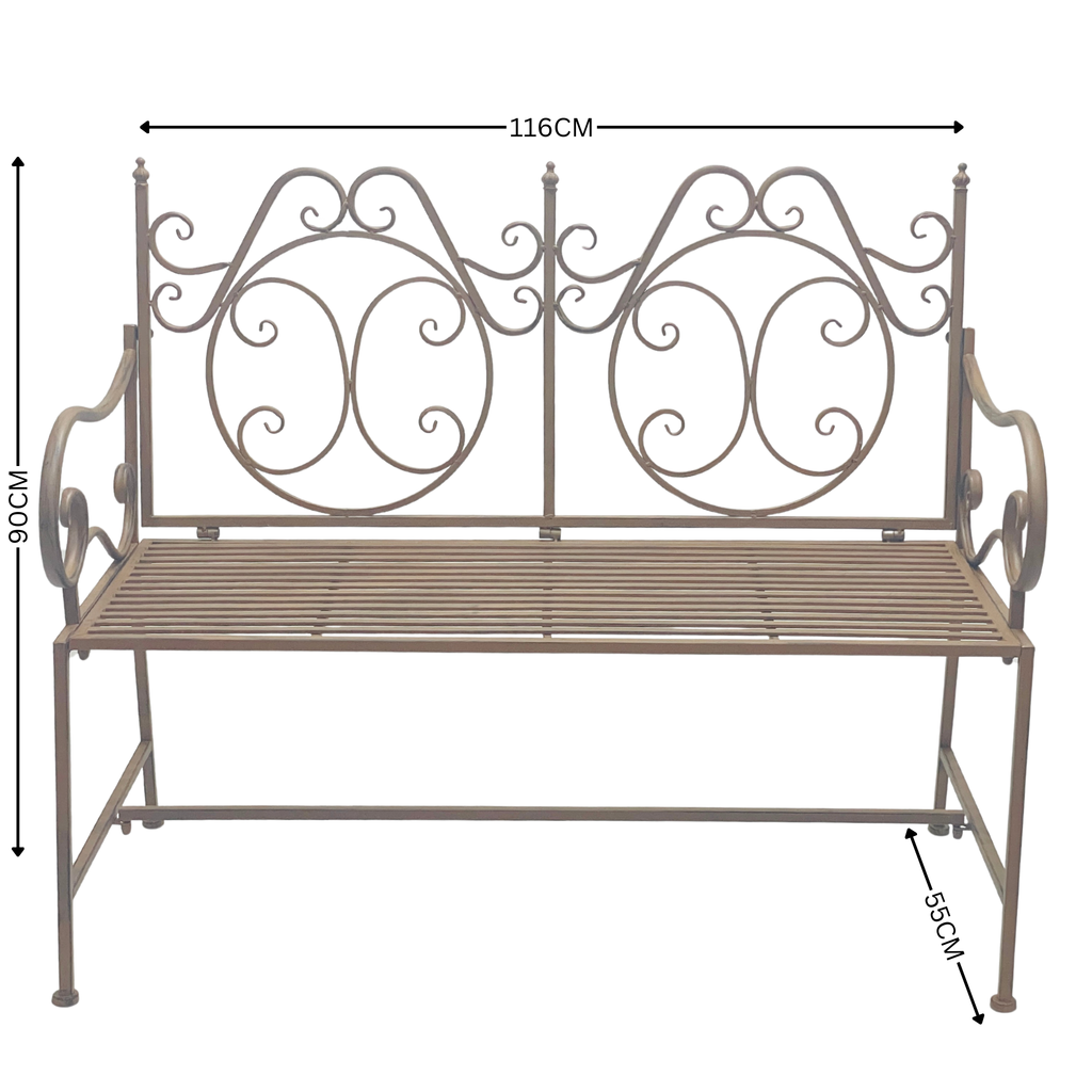 Isadora Garden Bench – Rust