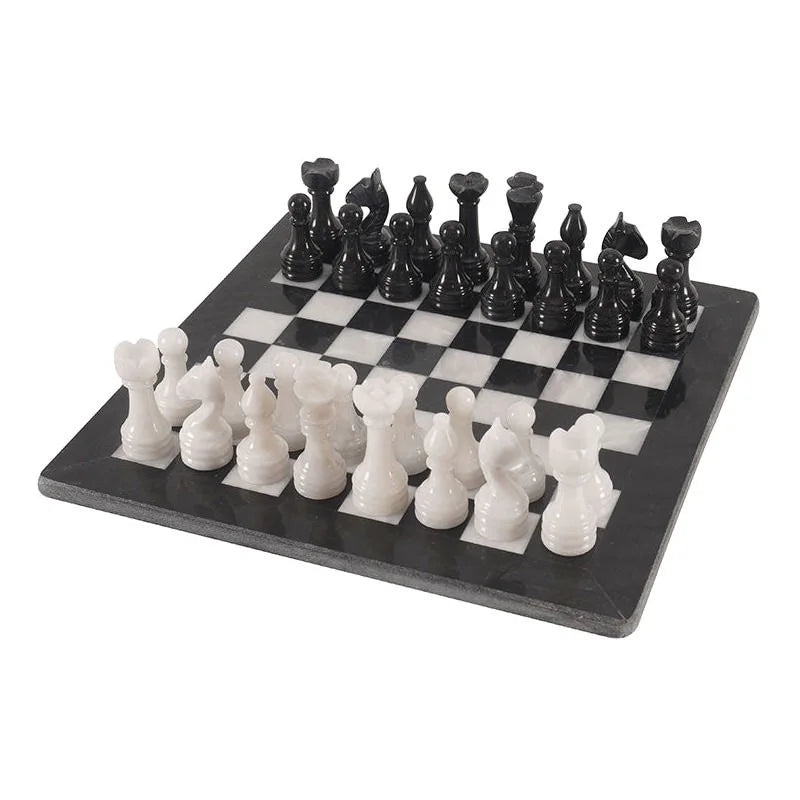 Archaia Marble Chess Set, 30cm, White / Black