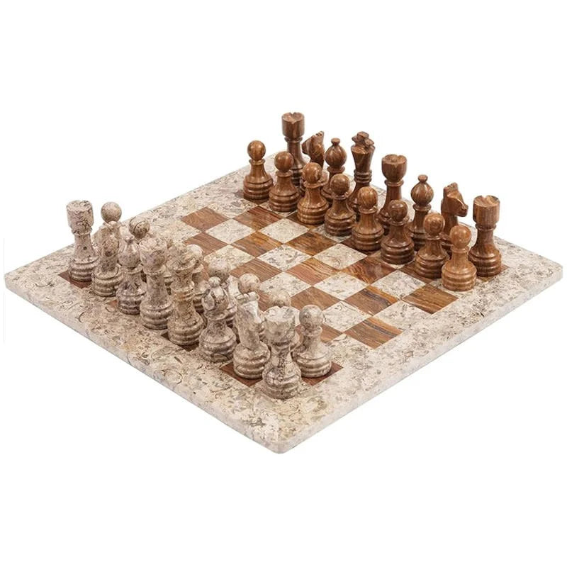 Archaia Marble Chess Set, 30cm, White / Black