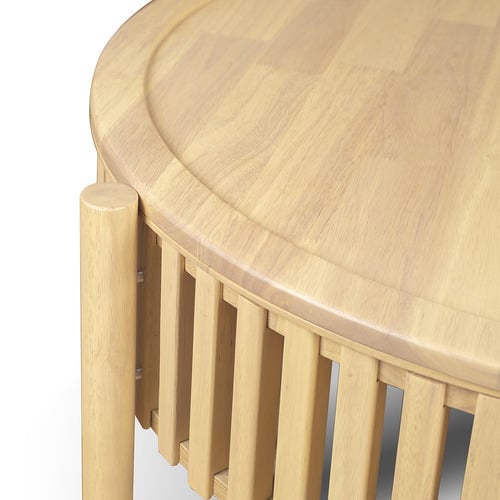 Montez Round Rubberwood Coffee Table