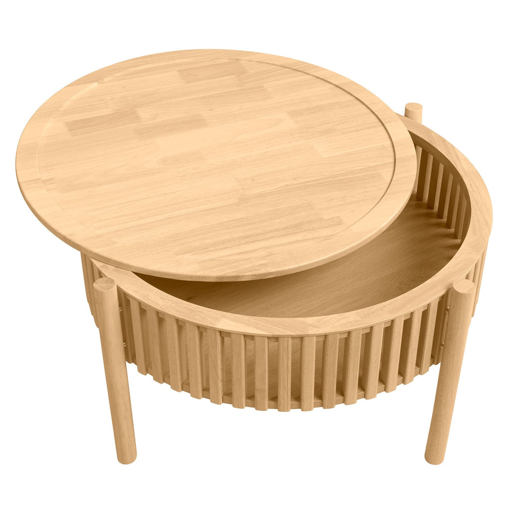 Montez Round Rubberwood Coffee Table
