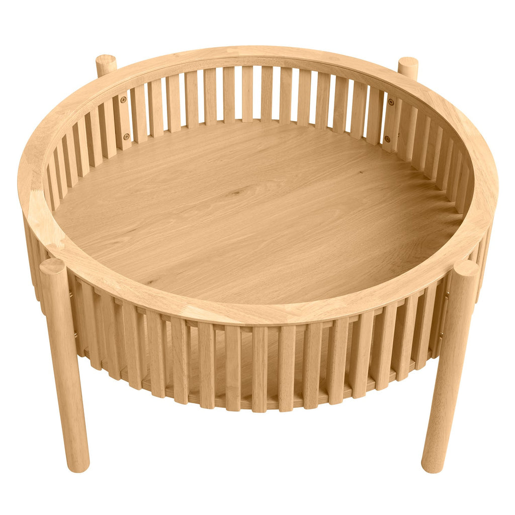Montez Round Rubberwood Coffee Table