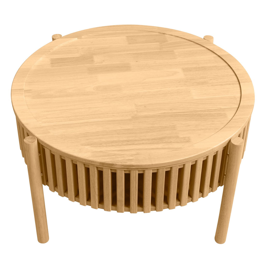 Montez Round Rubberwood Coffee Table