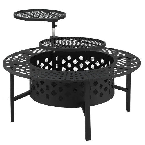 Falda BBQ/Charcoal Smoker, Portable Mesh Firepit & Fireplace