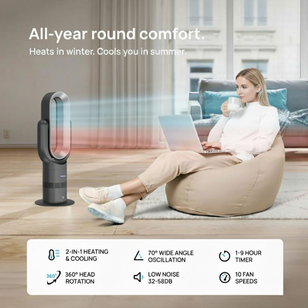 Breeze Dual Hot & Cold Bladeless Space Heater 1650W