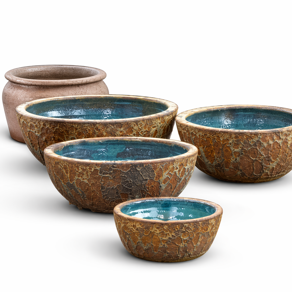 Porto Lotus Water Bowl – Rust