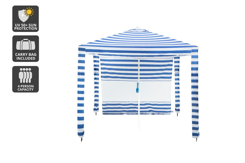 Fiesta Beach Cabana Shelter UV50 with Side Wall