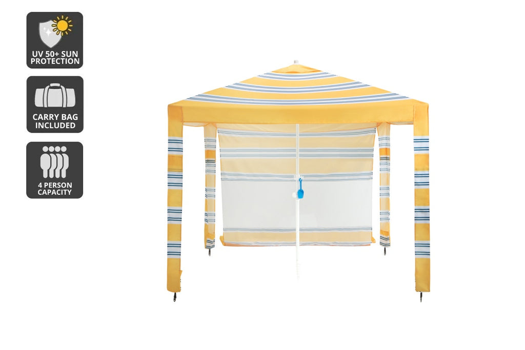 Fiesta Beach Cabana Shelter UV50 with Side Wall
