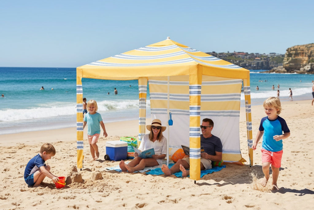 Fiesta Beach Cabana Shelter UV50 with Side Wall