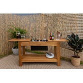 Sonoma Wooden Outdoor Bar Table with Storage