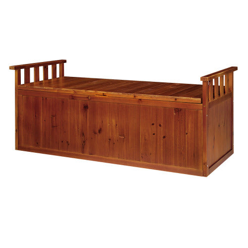 Revere Outdoor Storage Bench Box 129cm. Natural Finish