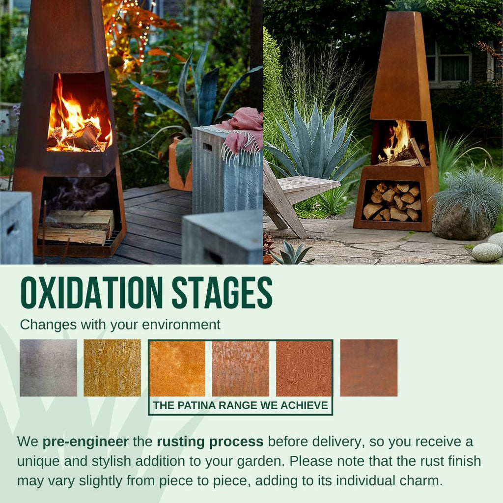 Sella Steel Pinnacle Chiminea/Fire Place & Grill