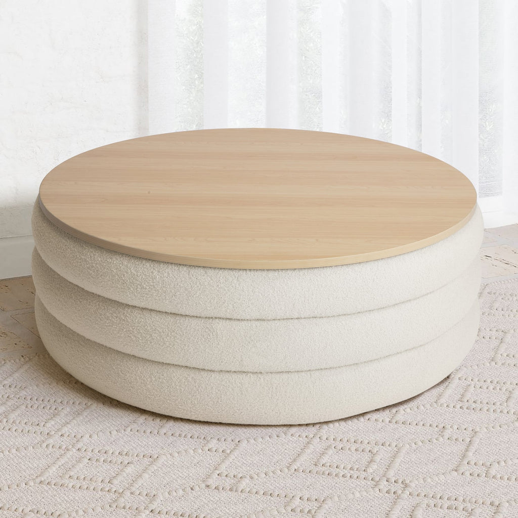 Circa Round Storage Ottoman/Coffee Table
