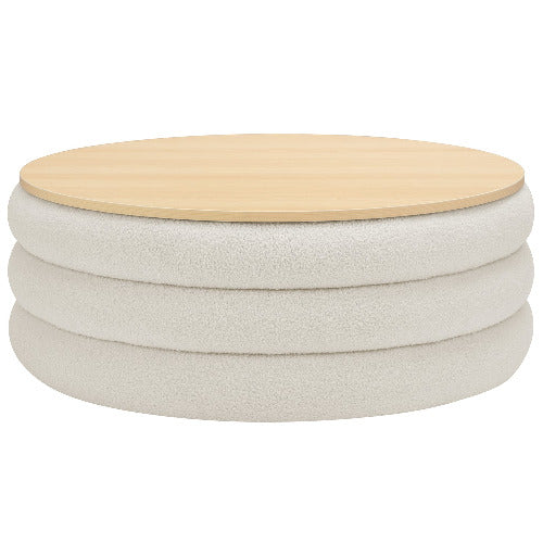 Circa Round Storage Ottoman/Coffee Table