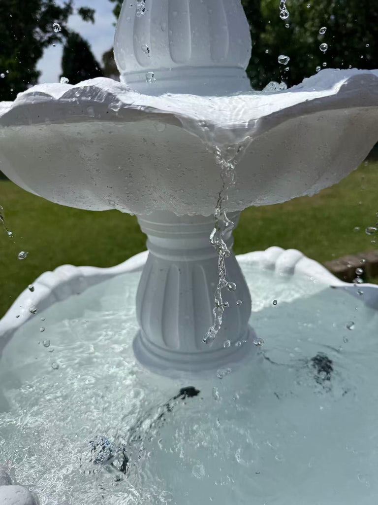 Bolano White Stone Effect 5-Tier Electric Powered Fountain